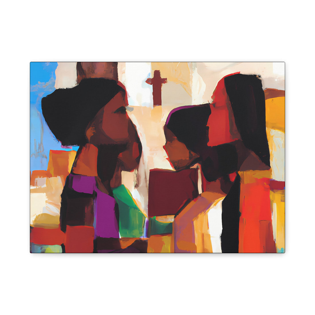 Stained Glass 2, Over the Sofa | Horizontal CANVAS Art