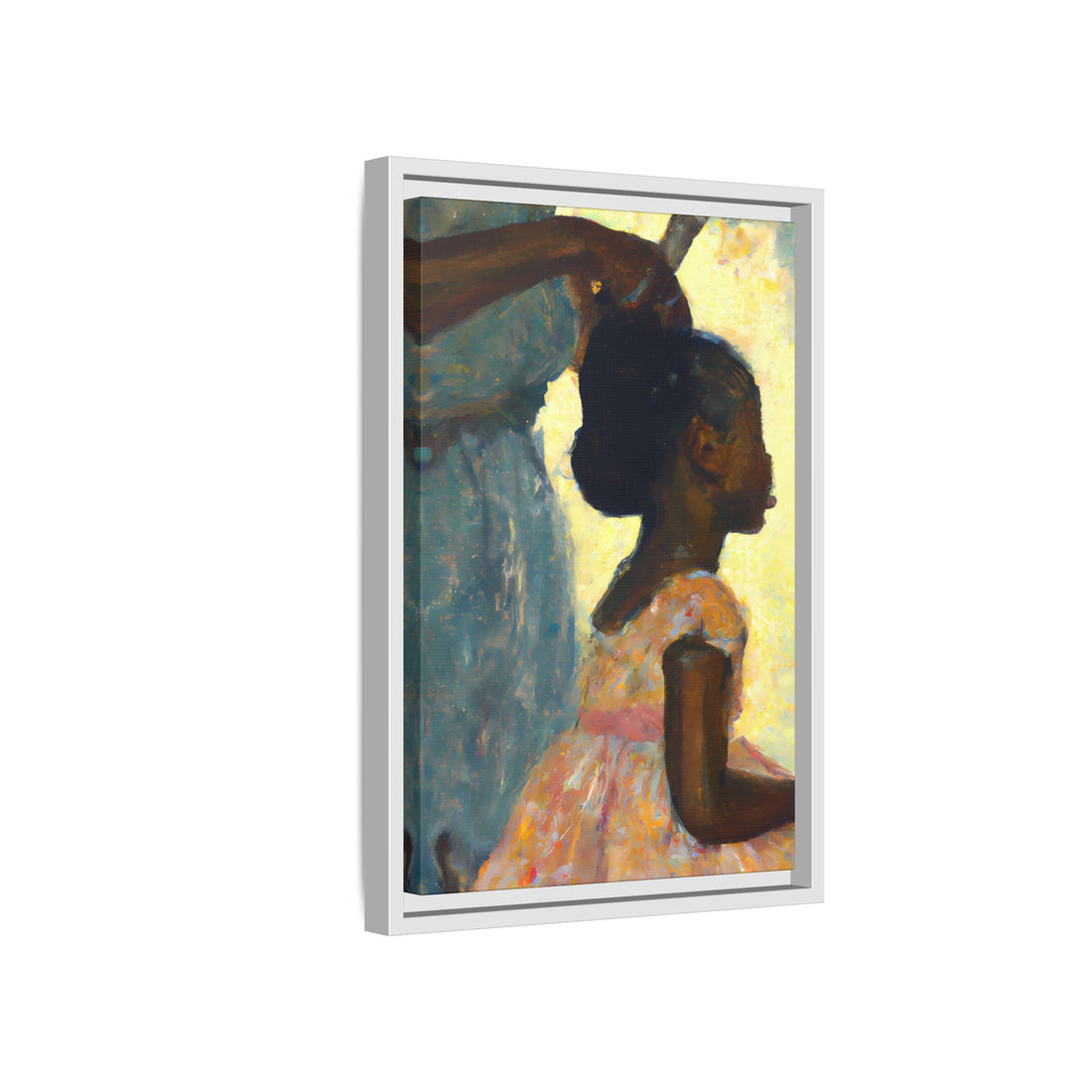 Hair Days, Daughter Series | Framed Canvas Wall Art
