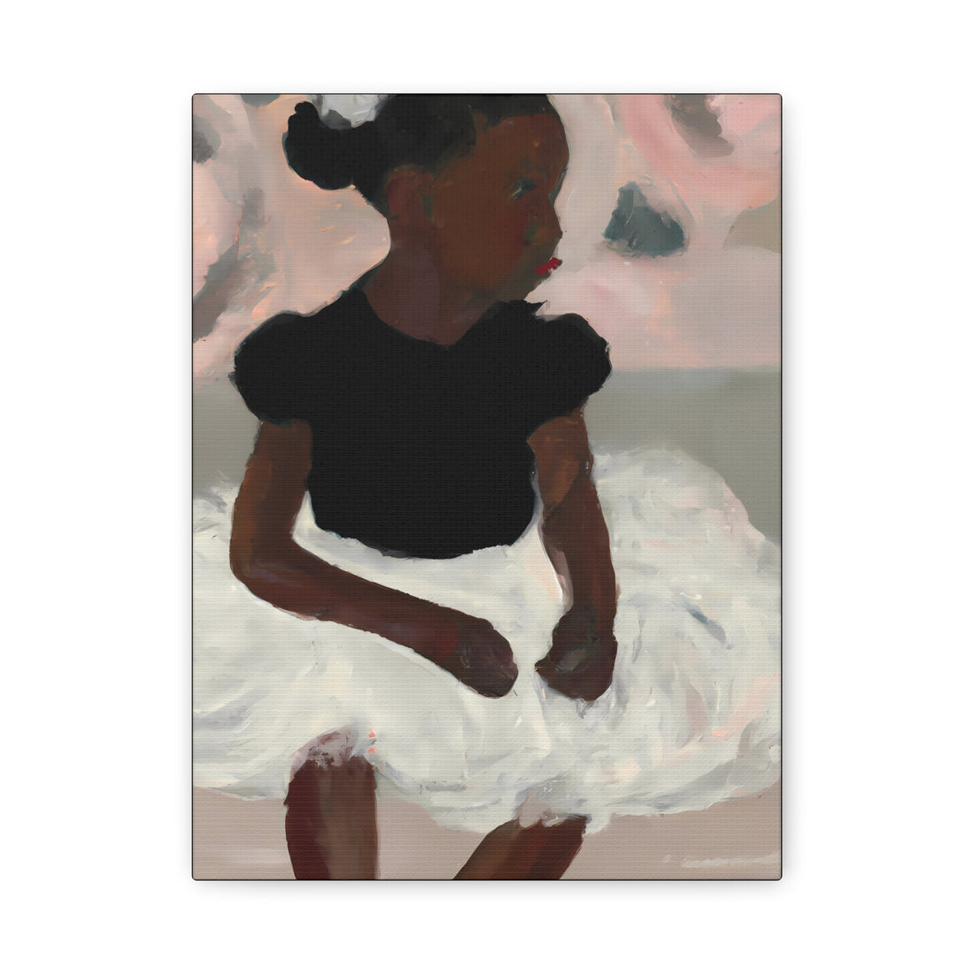 Black Ballerina Canvas Wall Art Daughter Series