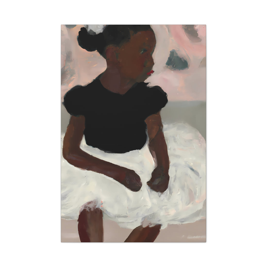 Black Ballerina Canvas Wall Art Daughter Series