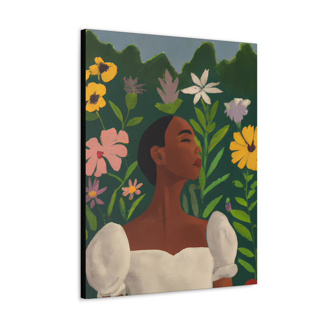 Lady in Puff Sleeves, Garden Series | Canvas Wall Art