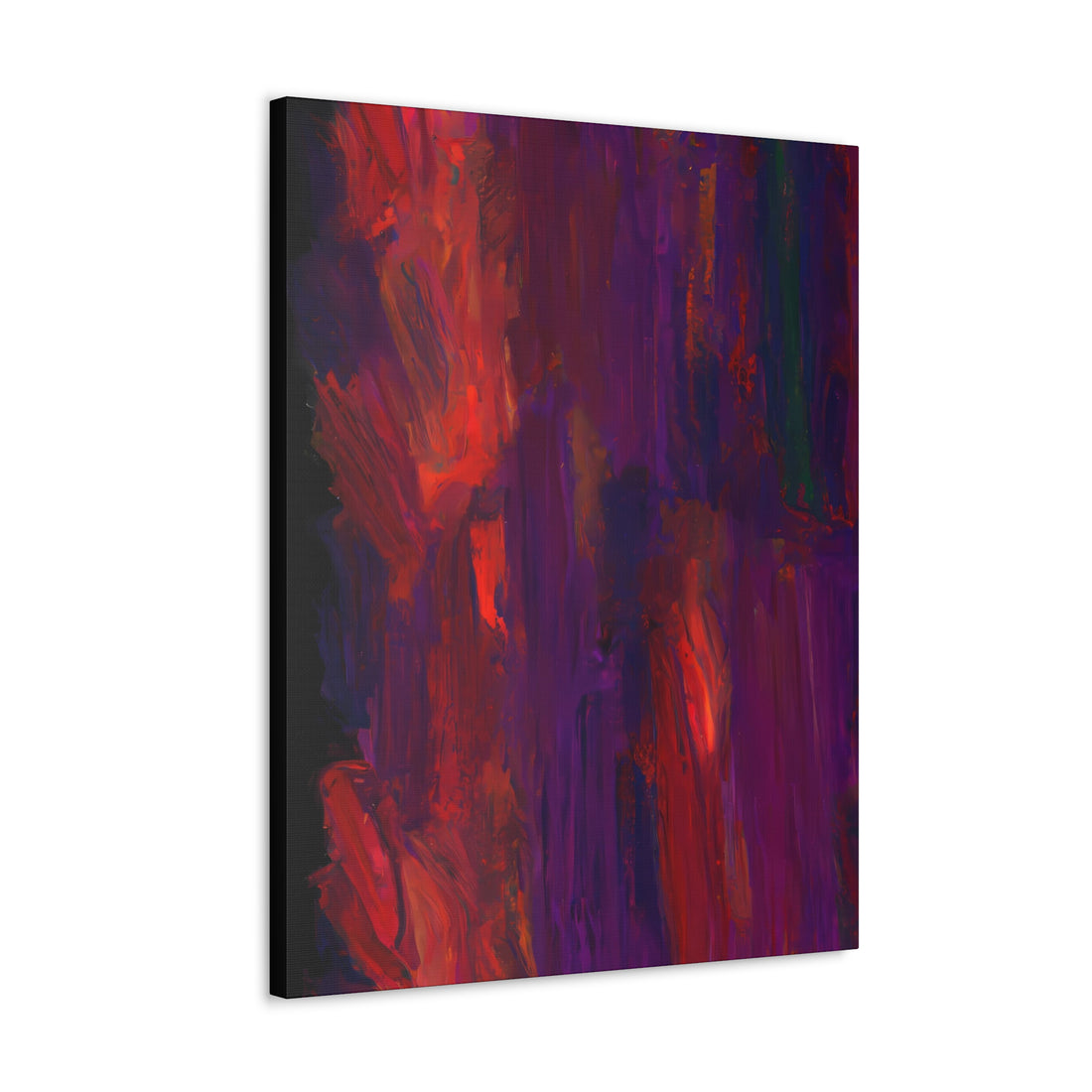 Red Flames, Abstract Series CANVAS Wall Art