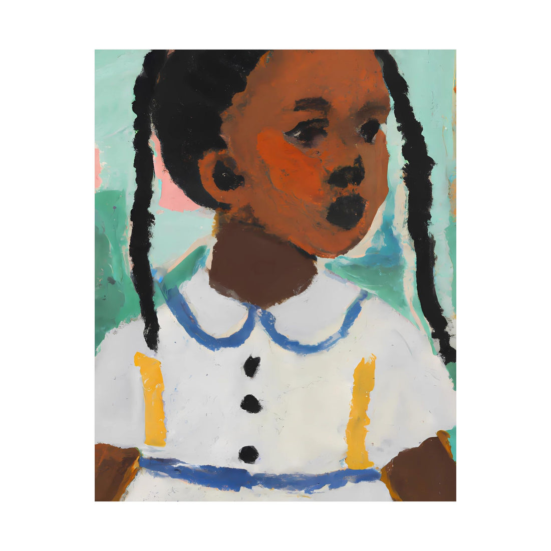 Girl in Pig Tails, Daughter Series | Poster Print