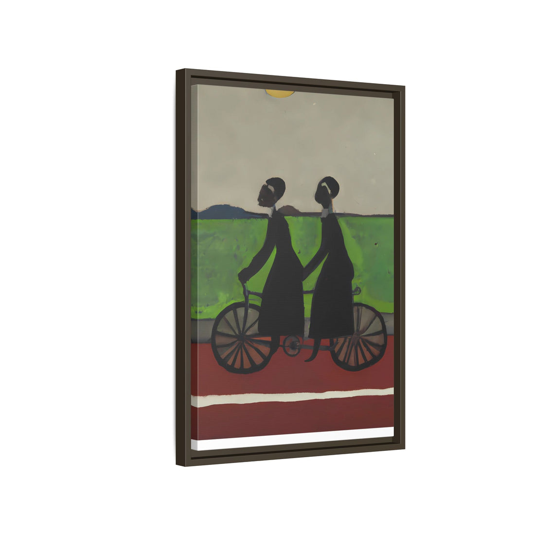 Double Ride, Folk Series, FRAMED Canvas Wall Art