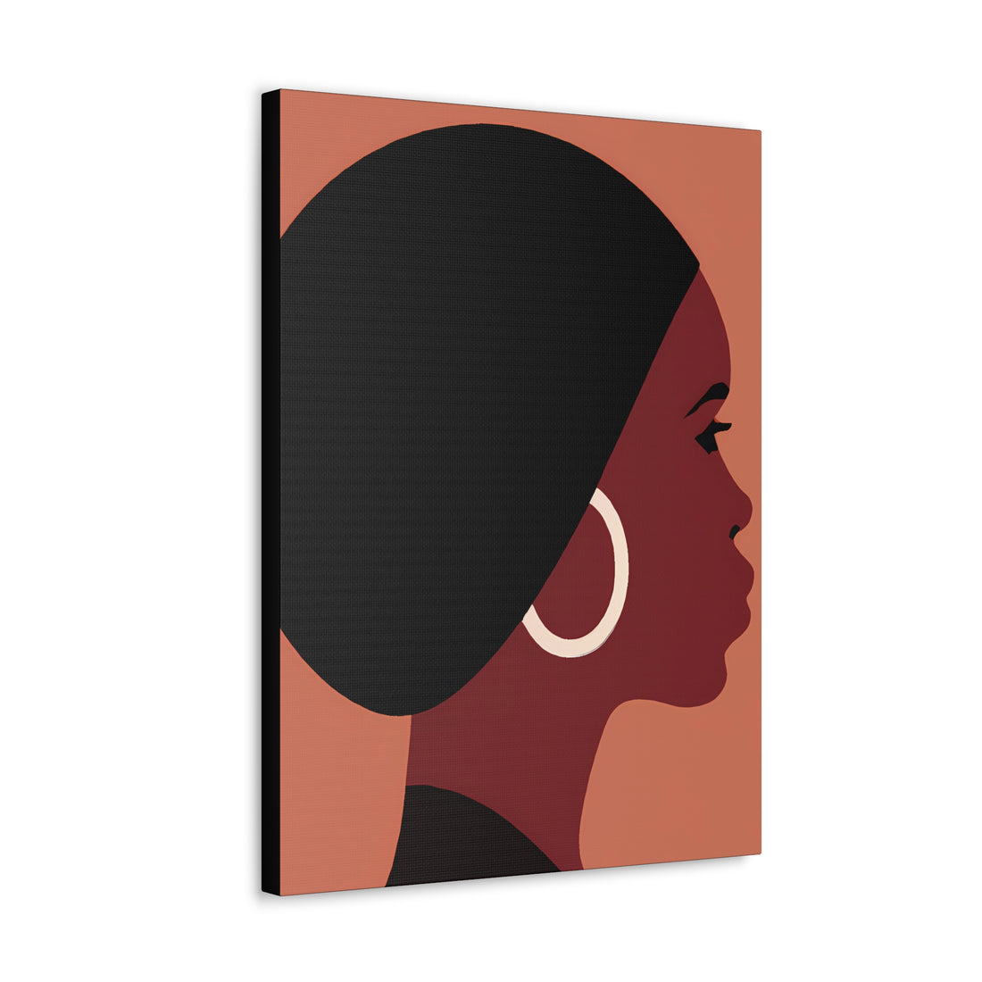 The Mushroom, Black Hair Art Series | Canvas Wall Art