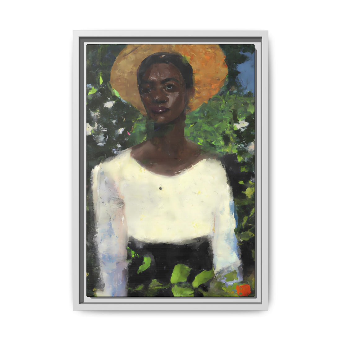 Lady 2, Cottage Series | Framed Canvas Art