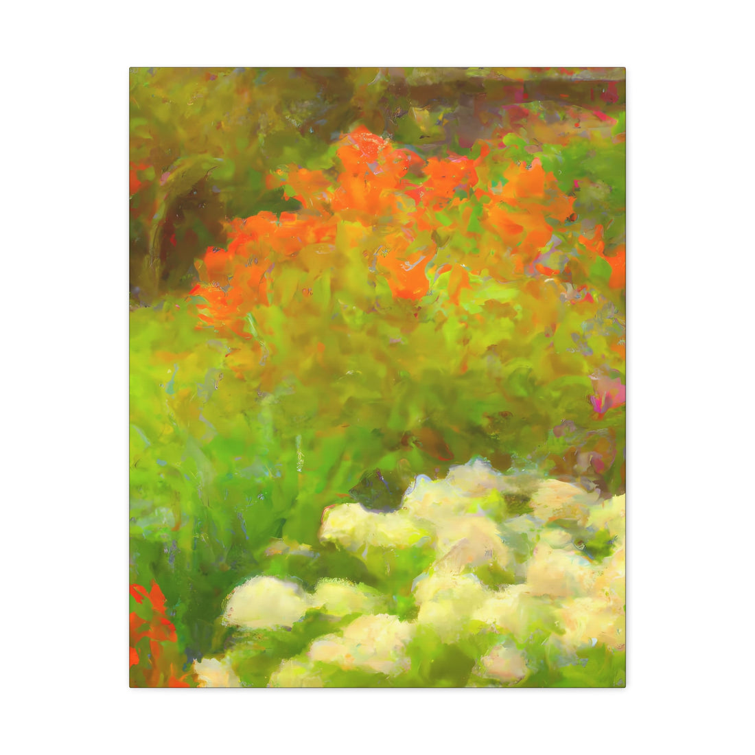 Orange Flowers, Cottage Series CANVAS wall art