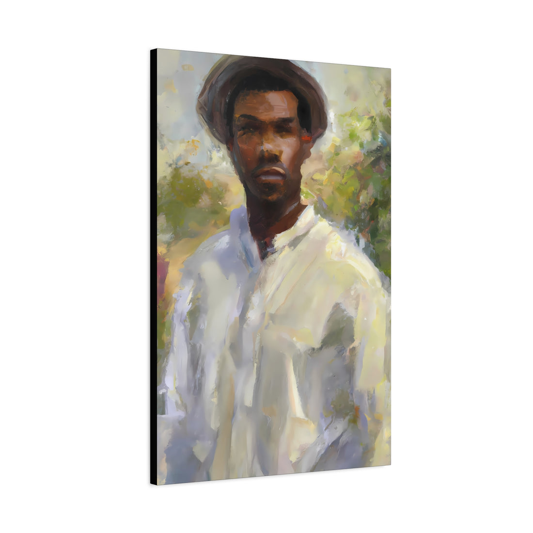 Man in White, Black Men Series CANVAS Wall Art