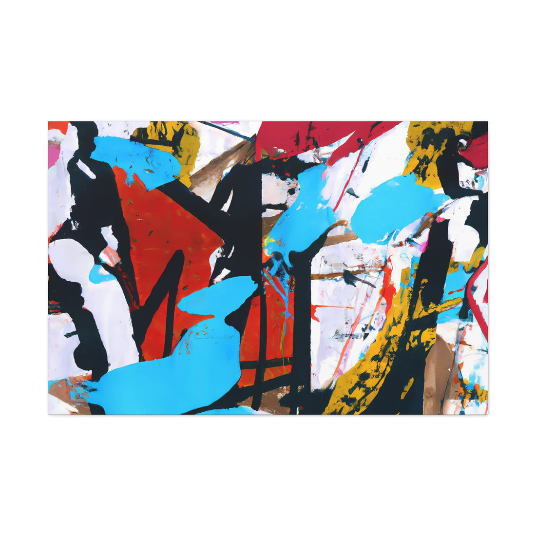 Turq Splash, Graffiti Series | Horizontal Wall Art