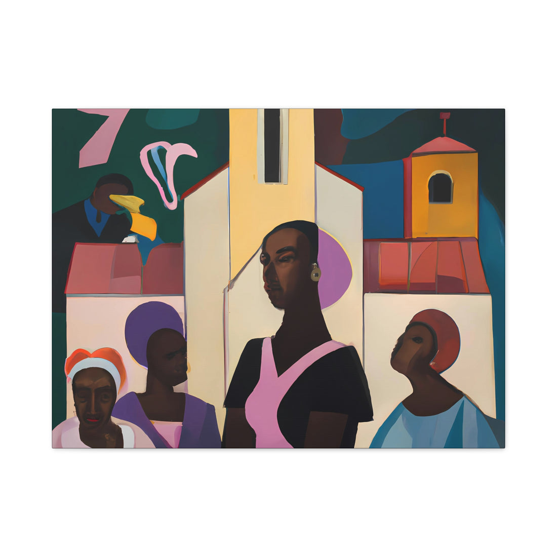 Lady in Lavender, Over the Sofa | Large CANVAS Wall Art