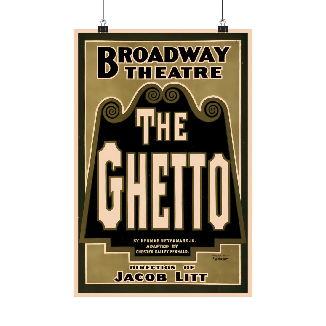 The Ghetto Vintage Print, Restored Art Poster