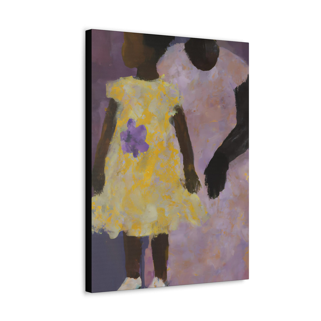 Yellow Mother, Daughter Series Canvas Wall Art