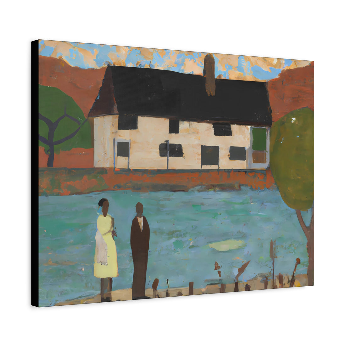 Lake House, Over the Sofa | Horizontal CANVAS Art