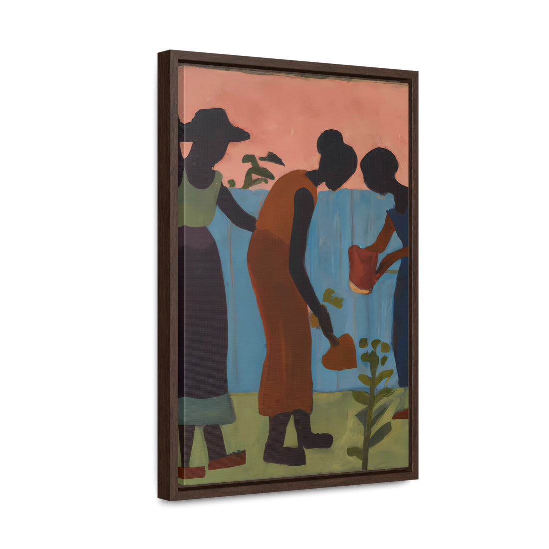 Lady in Rust, Land Series | Framed Canvas Art