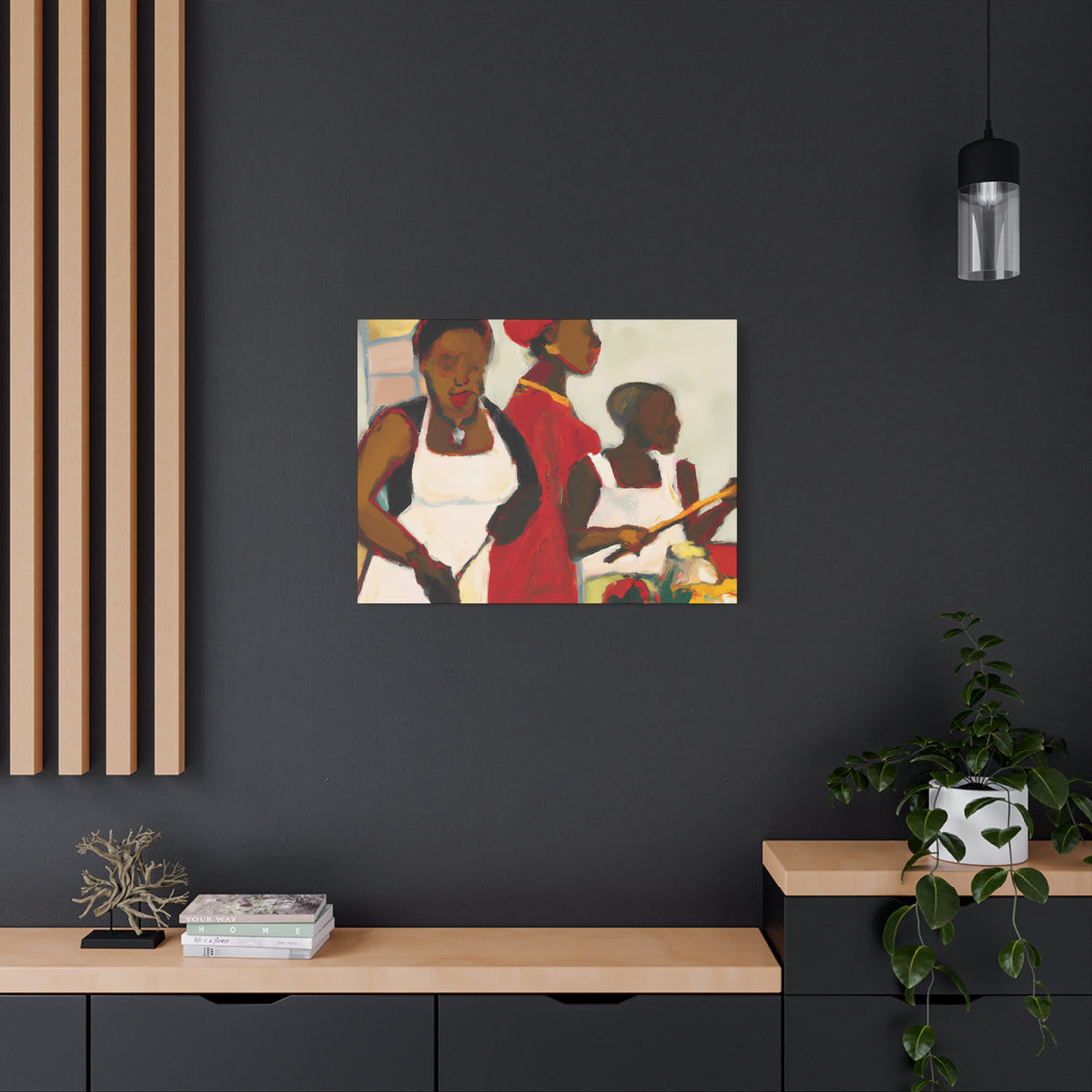 Lady in White, Over the Sofa | Horizontal CANVAS Art