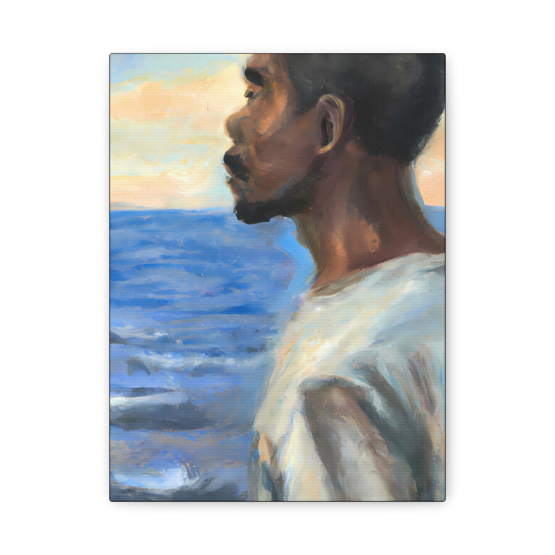 Black Man at Sea, Men Series CANVAS Wall Art
