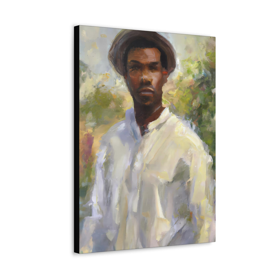 Man in White, Black Men Series CANVAS Wall Art