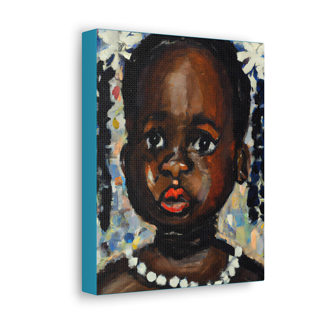 Girl with Pearls, Canvas Wall Art Daughter Series