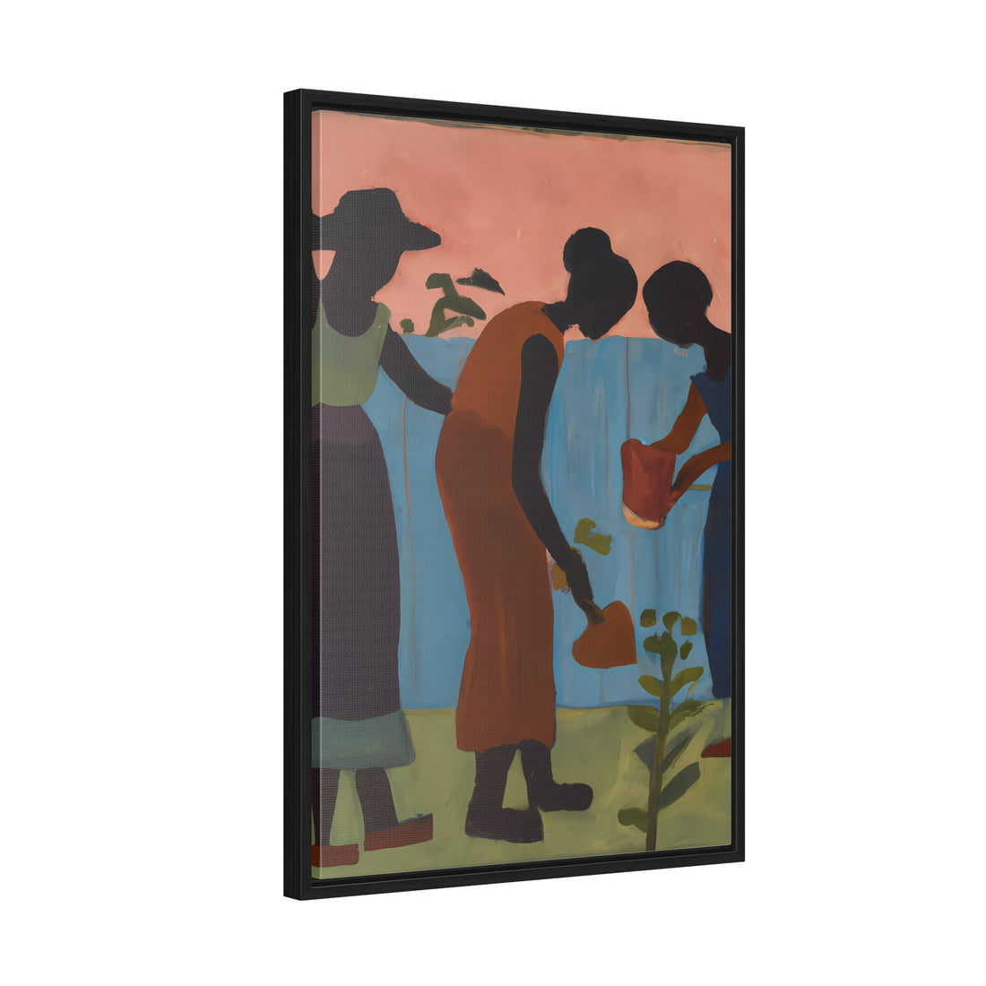 Lady in Rust, Land Series | Framed Canvas Art