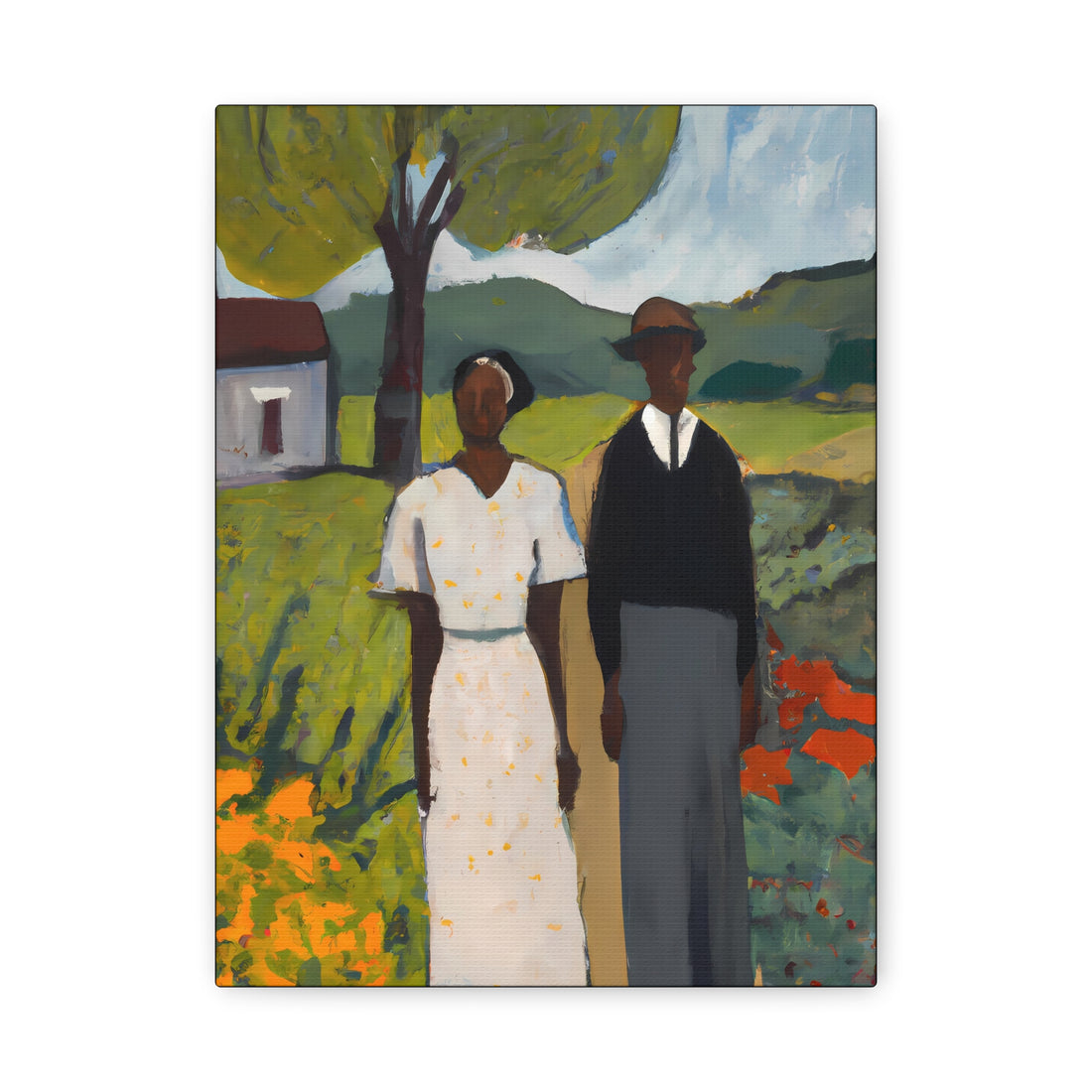 Fall Plantings Folk Art Series, CANVAS wall art