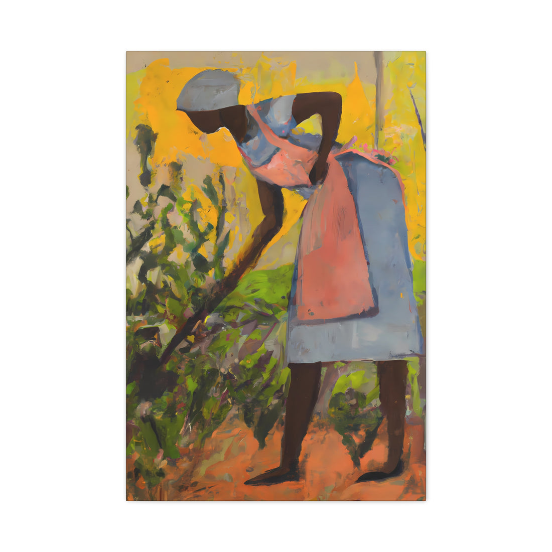 Hoeing, Land Series | Canvas Wall Art