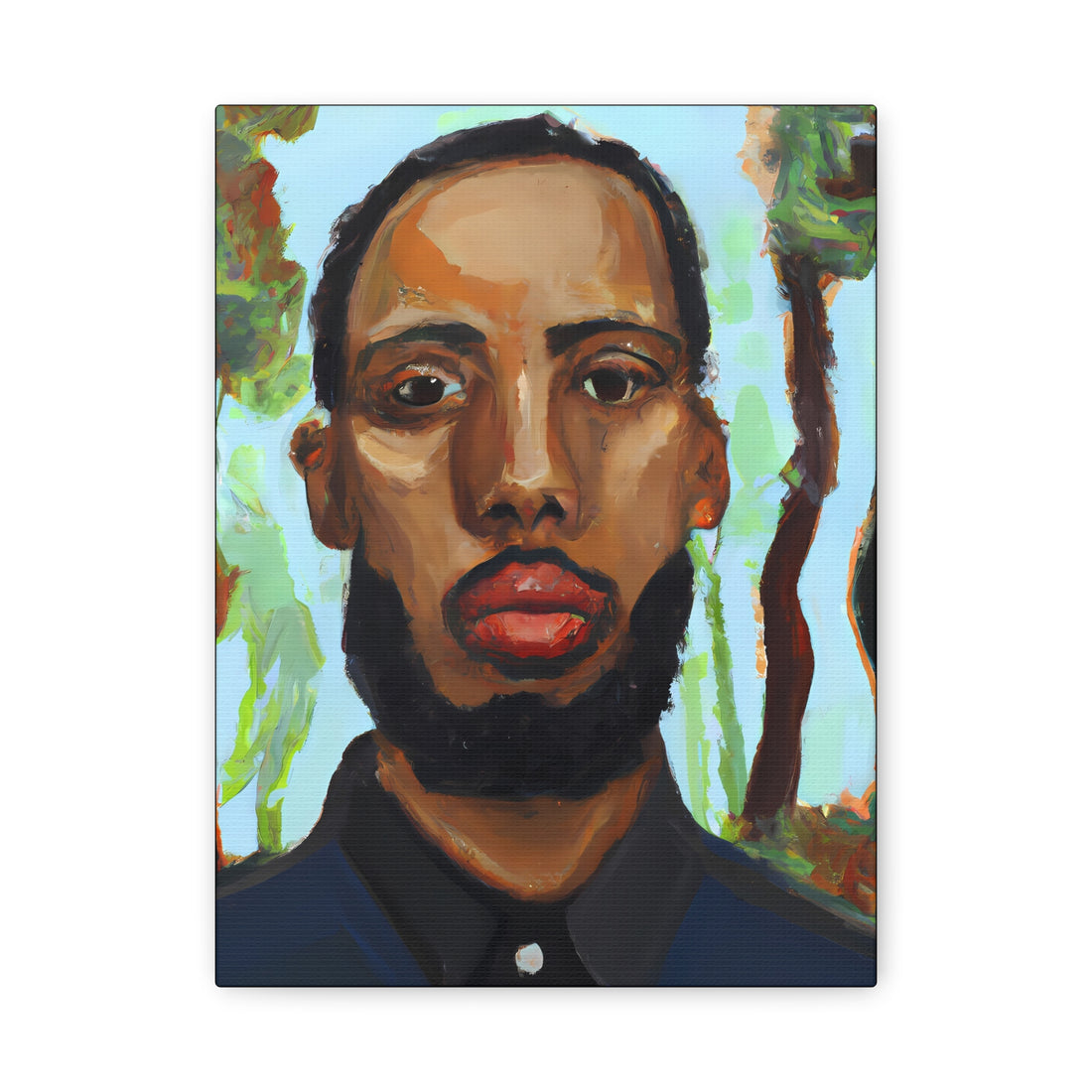 Man in Navy, Black Men Series CANVAS Wall Art