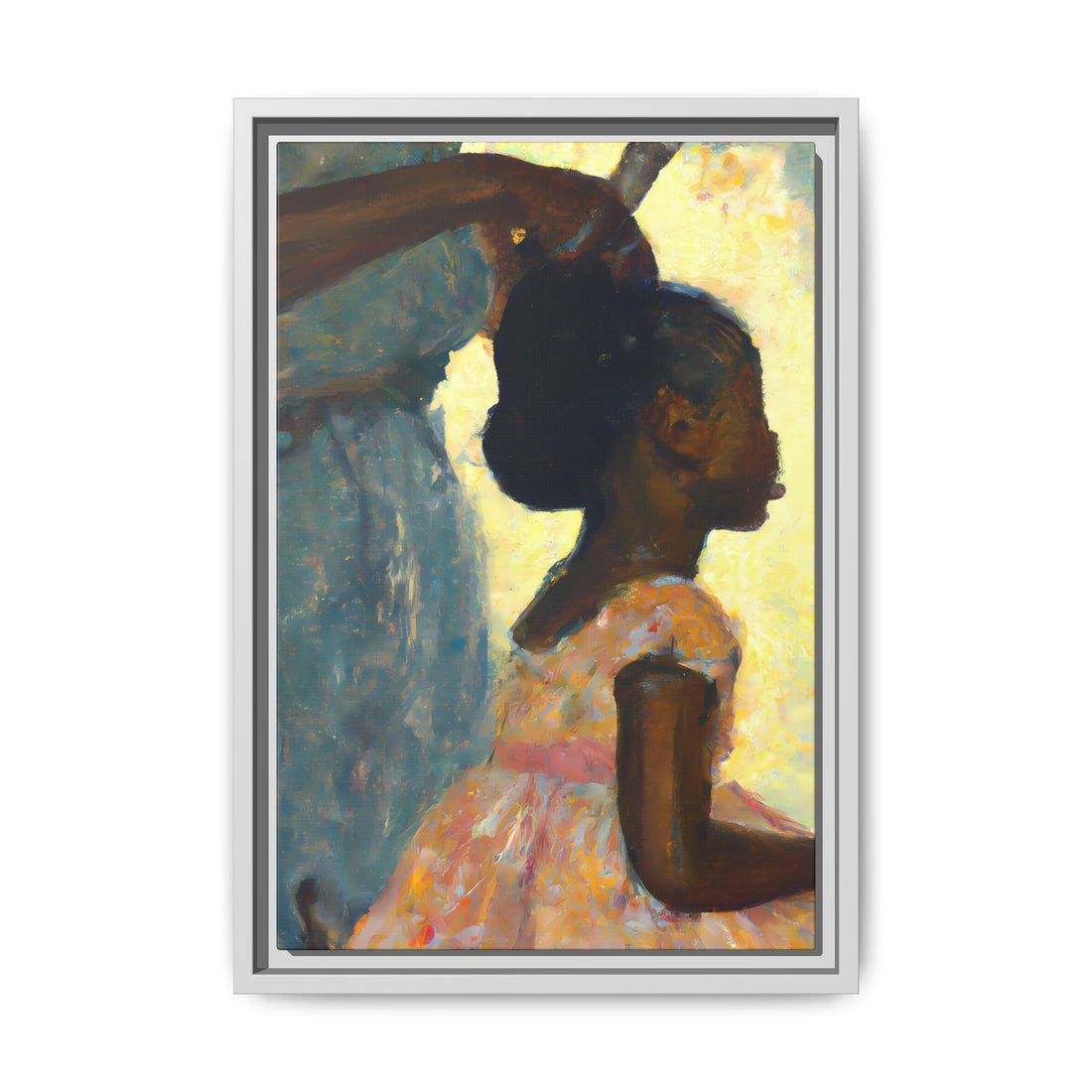 Hair Days, Daughter Series | Framed Canvas Wall Art