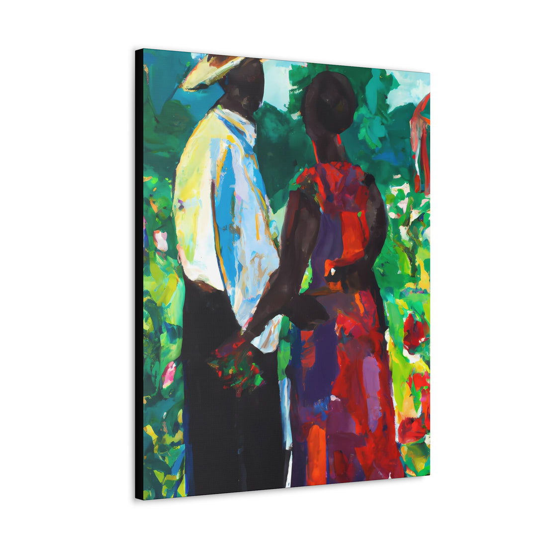 Red Flowers, Black Love Series | CANVAS Gallery Wrap