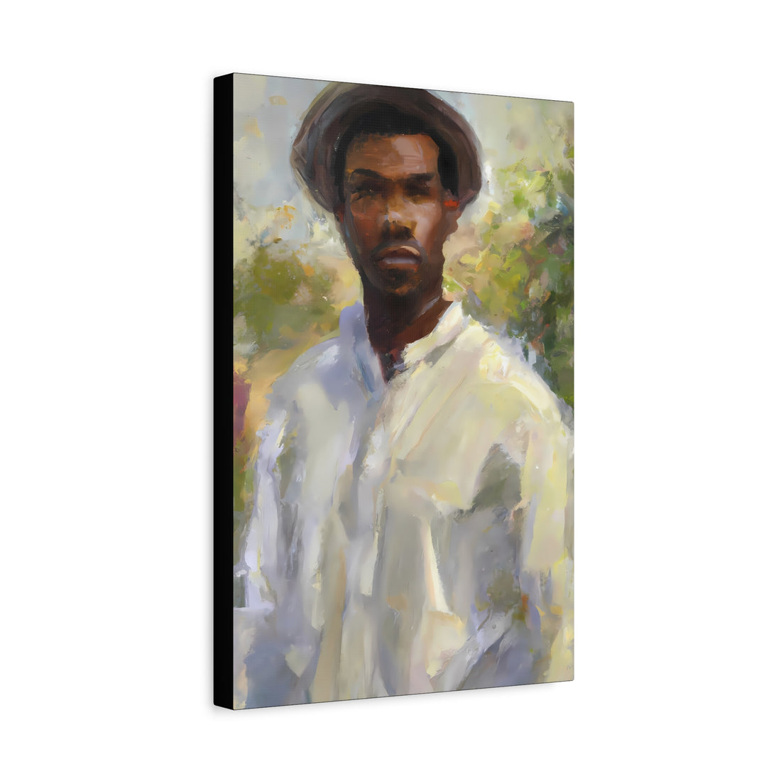 Man in White, Black Men Series CANVAS Wall Art