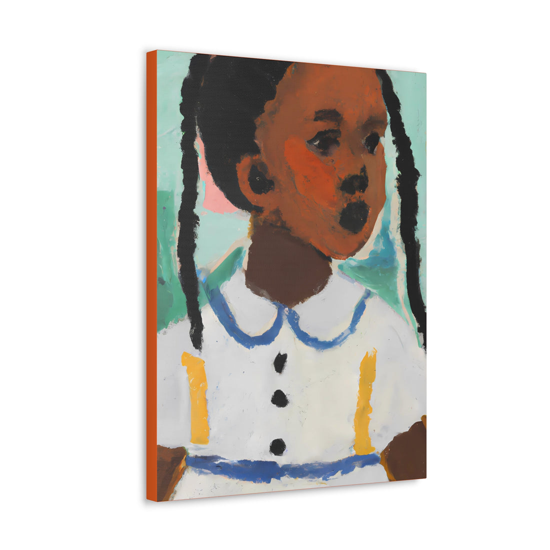 Girl with Pig Tails, Canvas Wall Art Daughters Series