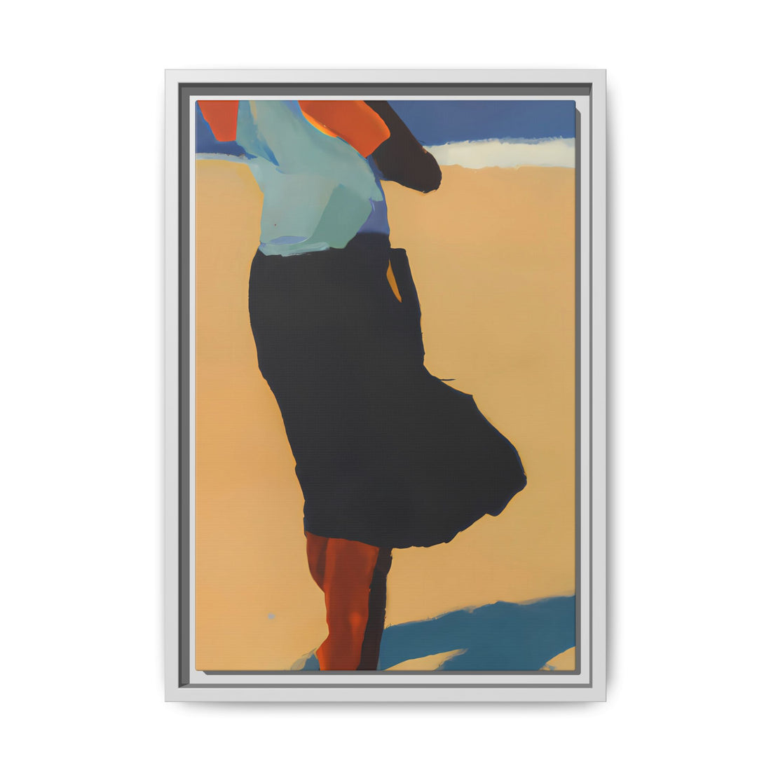 Optimistic, Fluid Series | Framed Canvas Wall Art