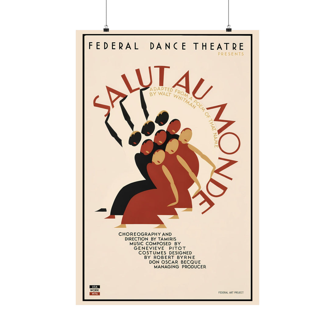 Salut au Monde Vintage Print, Restored Art Giclee Poster