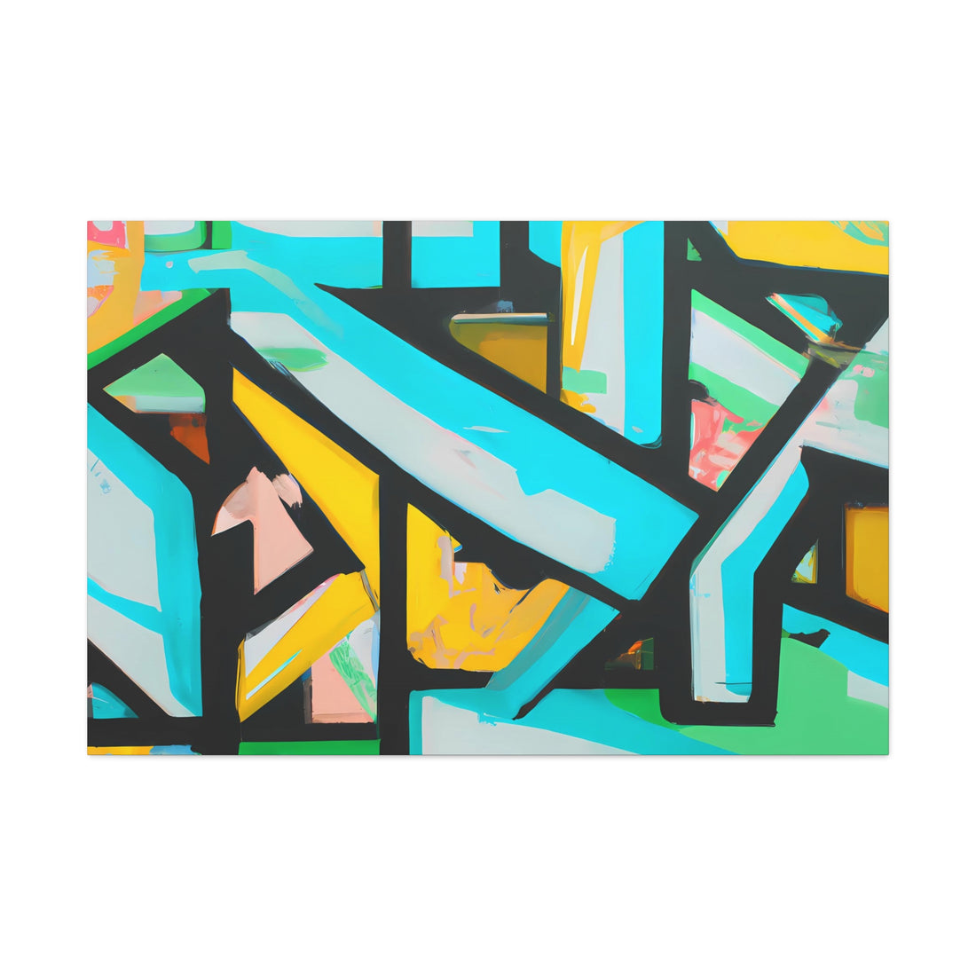 Turq Slide, Graffiti Series | Horizontal Wall Art