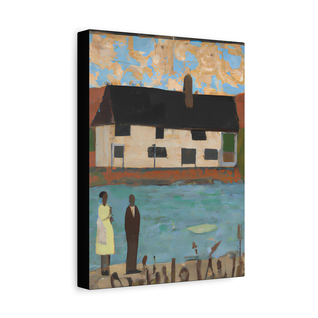 Lake House Folk Art Series, CANVAS wall art