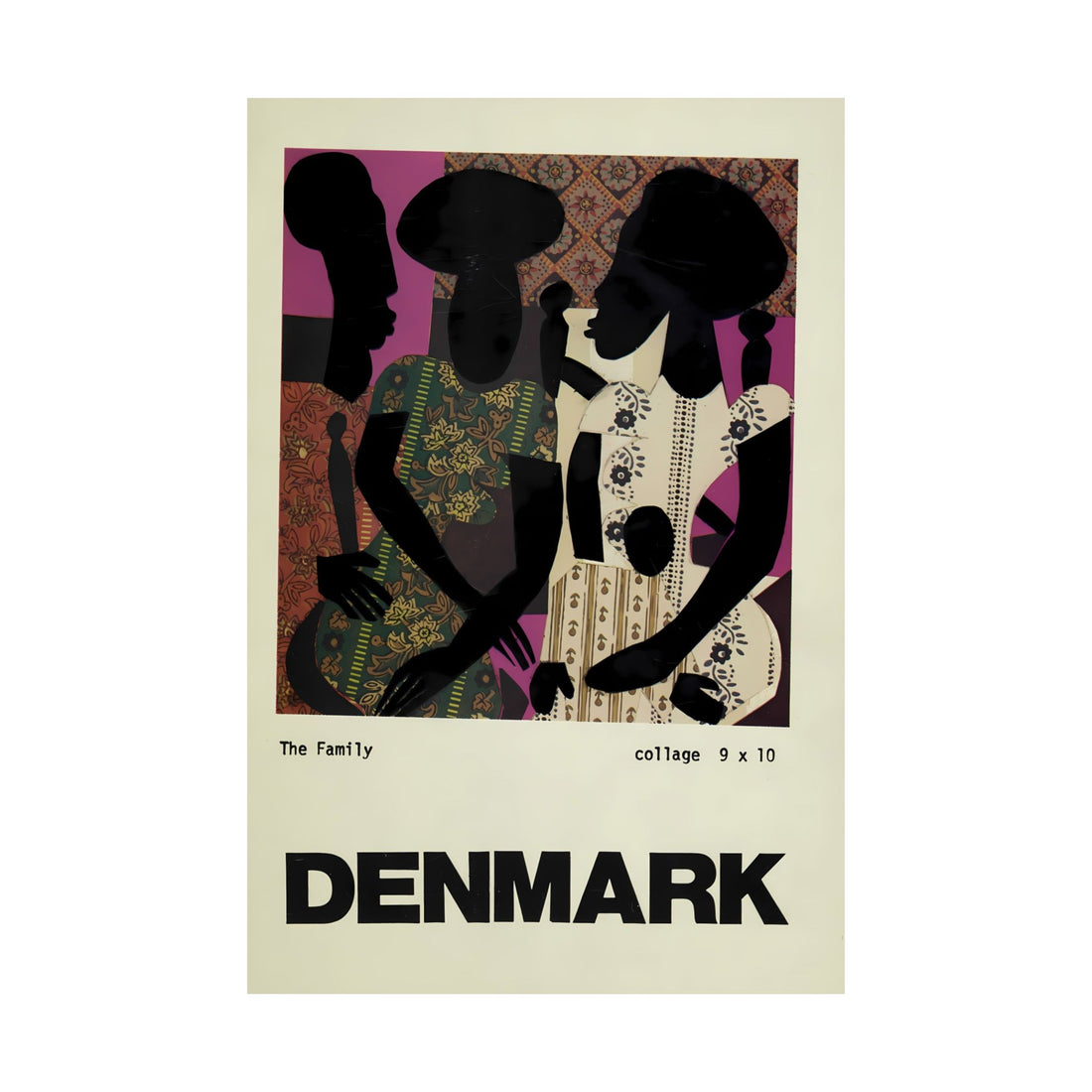 James Denmark Exhibition Vintage Print, Restored Art Poster, Black Artwork, Afrocentric Decor