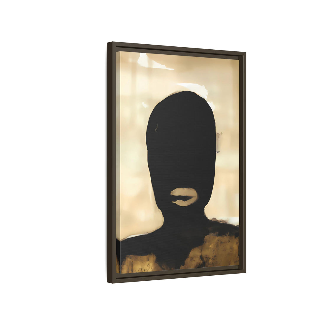 Study in Black 2, Fluid Series | Framed Canvas Wall Art