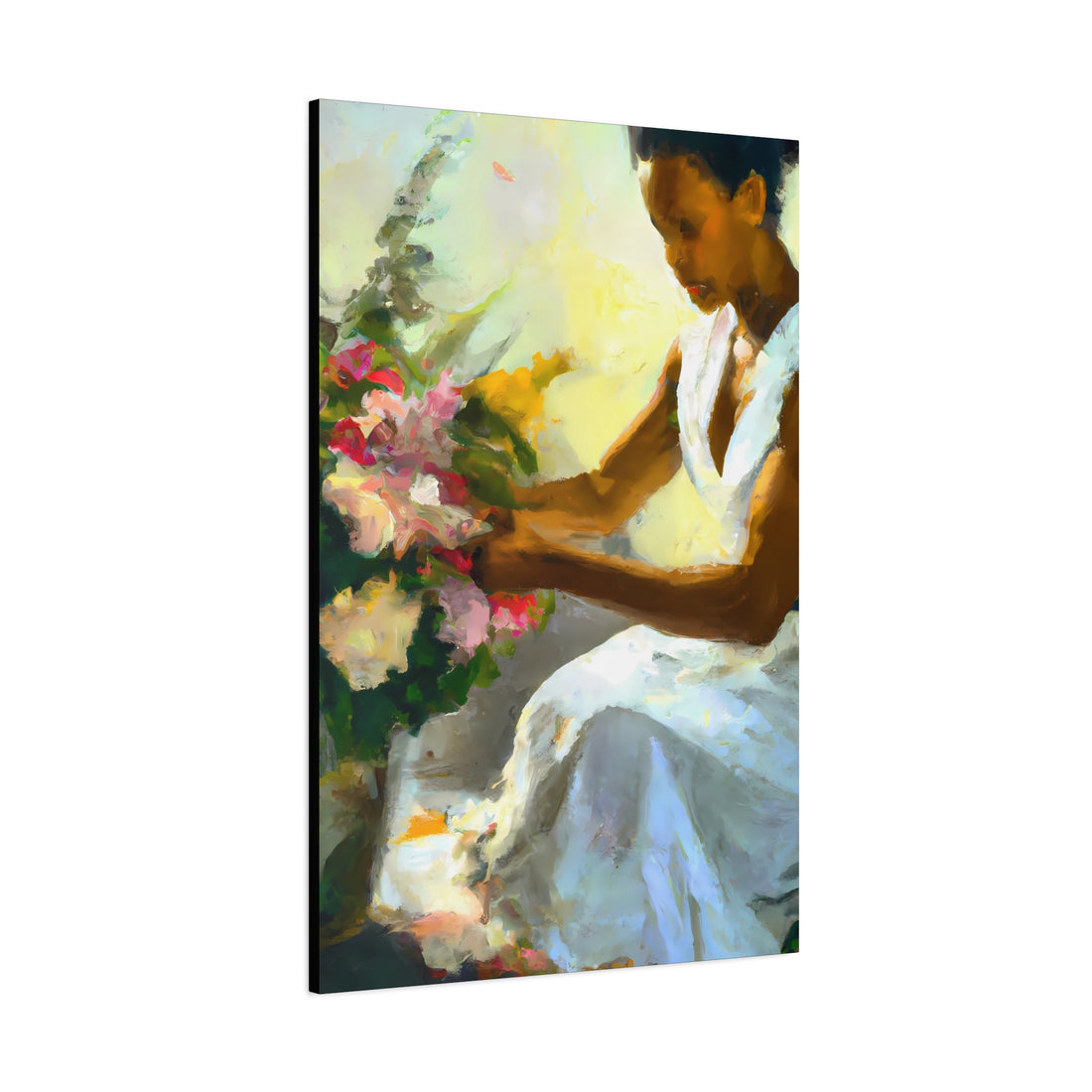 Cream Lady, Flower Series | Canvas Wall Art