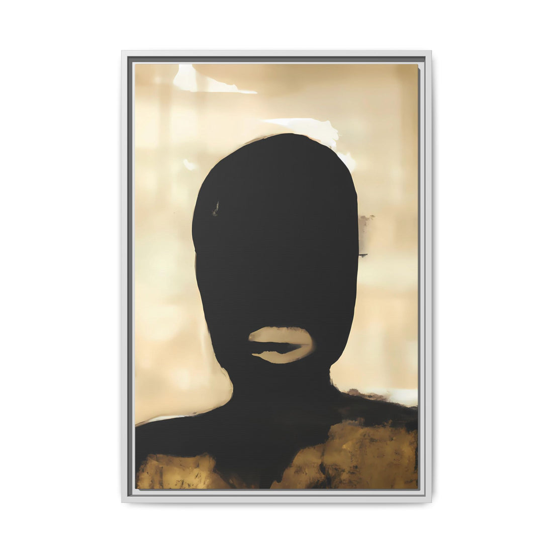 Study in Black 2, Fluid Series | Framed Canvas Wall Art