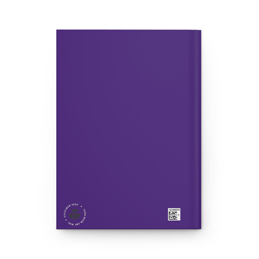 Purple and Gold Notebook, Matte Hardcover Journal