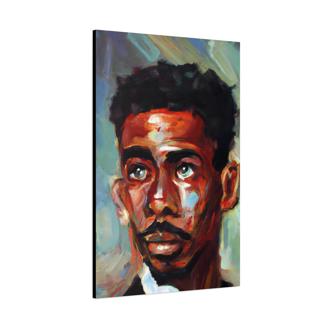 Green Eyed Man, Black Men Series CANVAS Wall Art