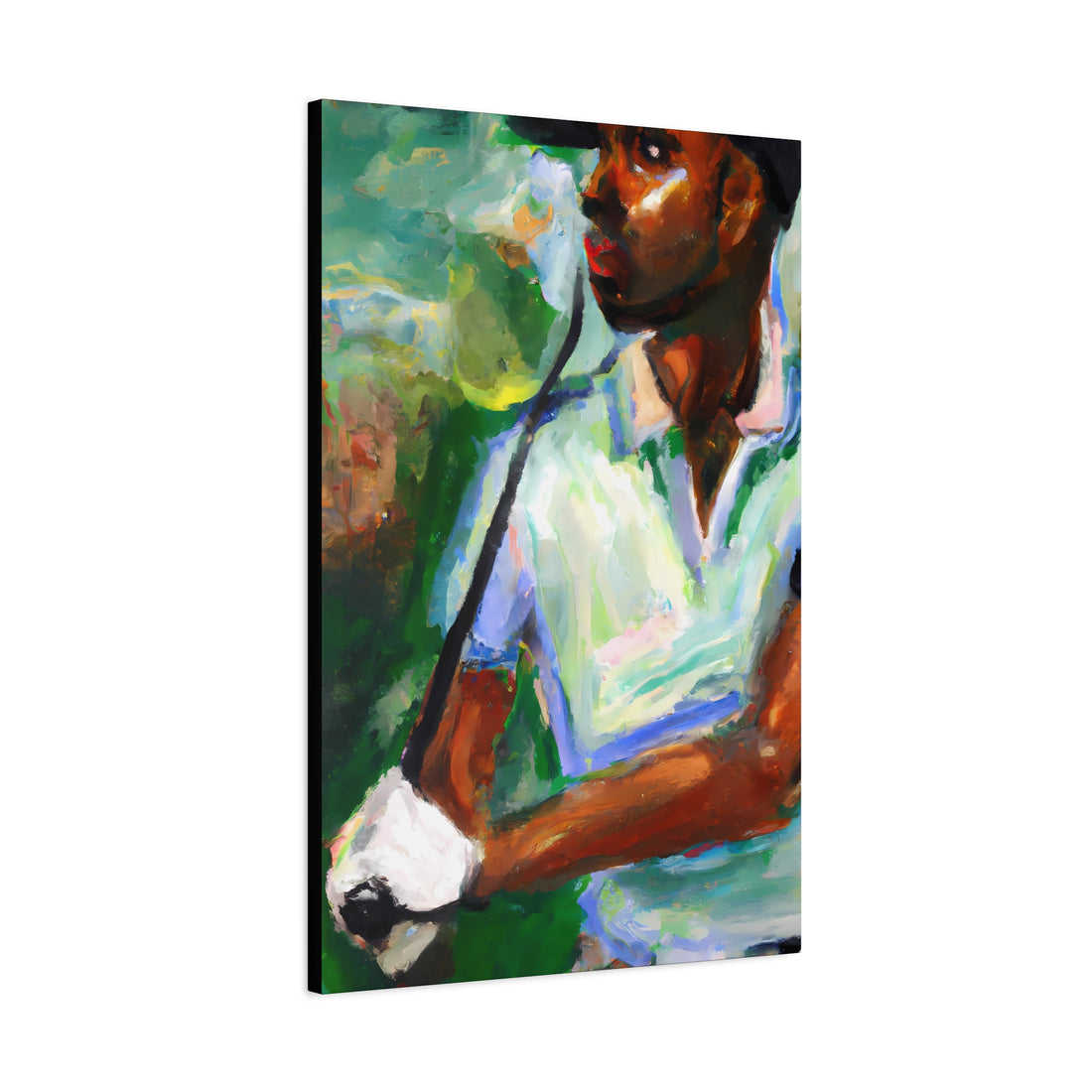 Black Man Golfing, Men Series CANVAS Wall Art