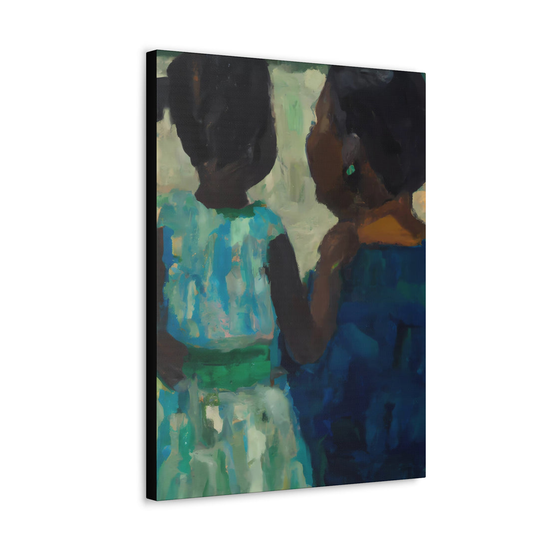 Blue Mother Canvas Wall Art Daughter Series