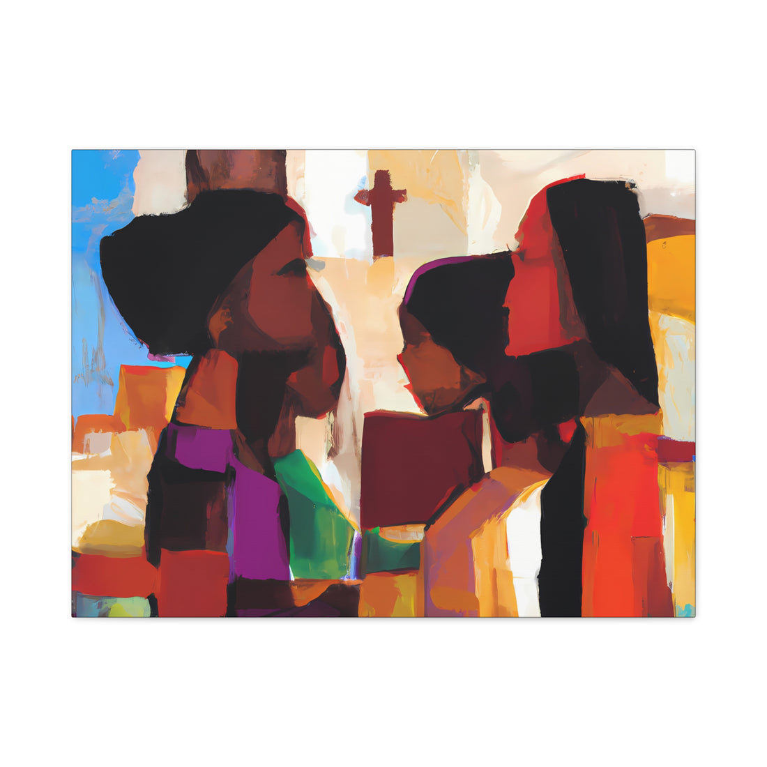 Stained Glass 2, Over the Sofa | Horizontal CANVAS Art