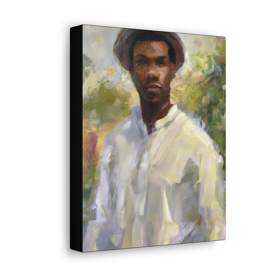 Man in White, Black Men Series CANVAS Wall Art