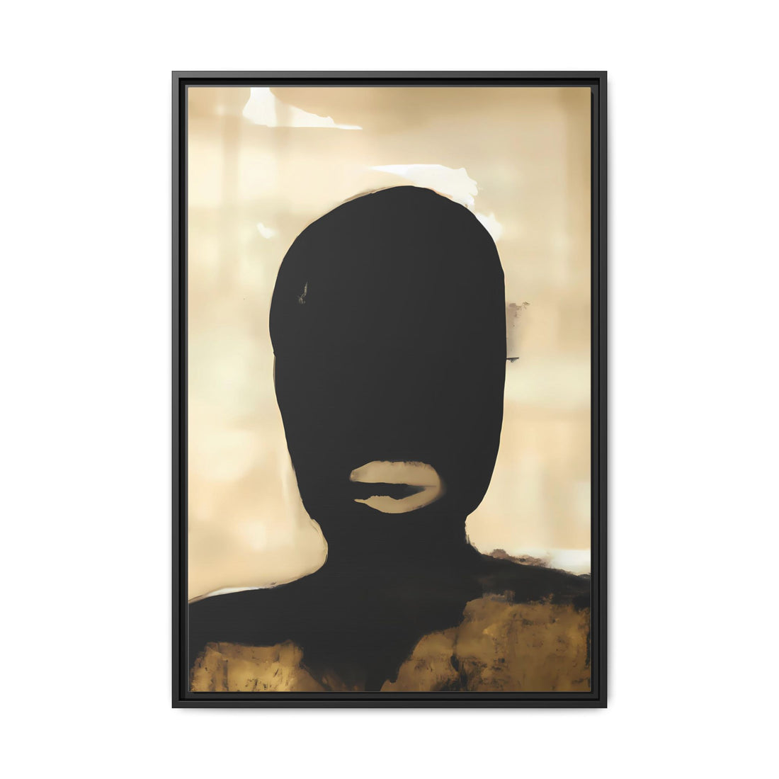Study in Black 2, Fluid Series | Framed Canvas Wall Art