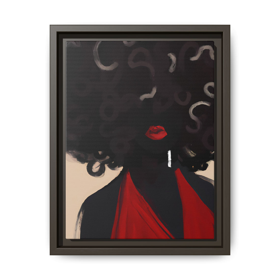 Afro Diva, Black Beauty Series | Framed Canvas Wall Art