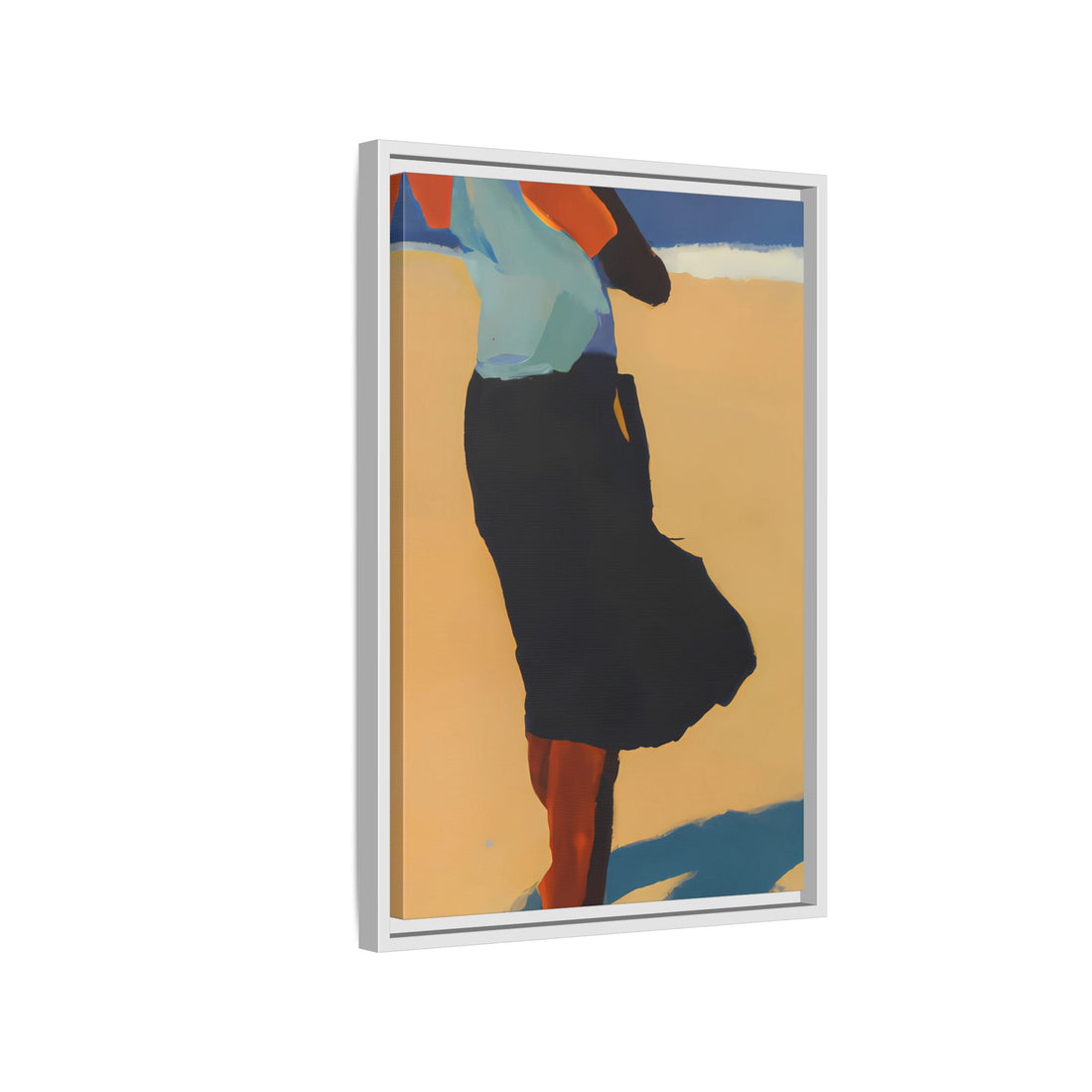 Optimistic, Fluid Series | Framed Canvas Wall Art