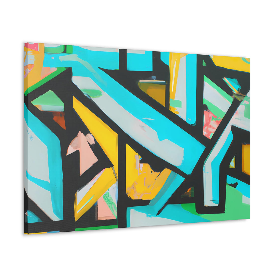 Turq Slide, Graffiti Series | Horizontal Wall Art