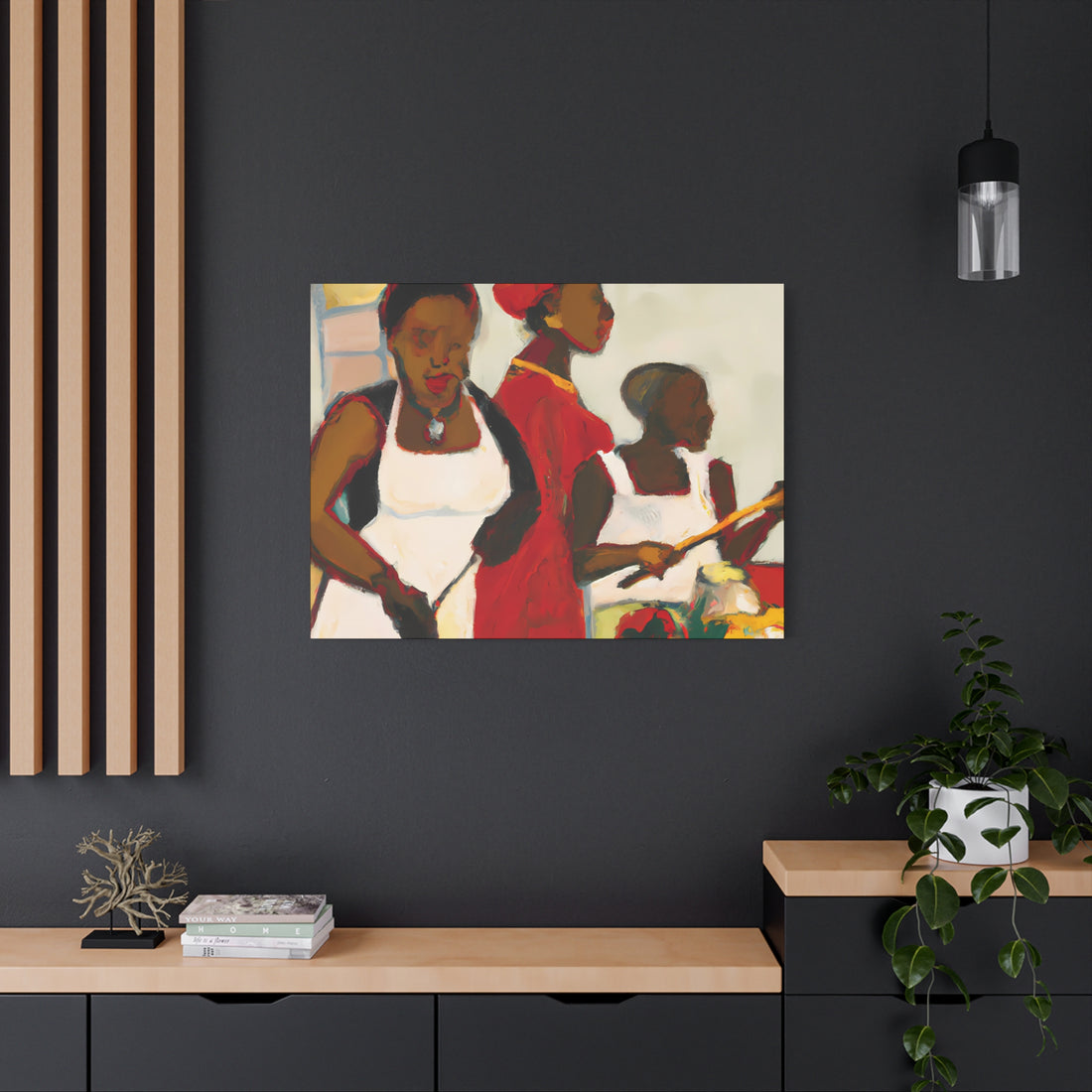 Lady in White, Over the Sofa | Horizontal CANVAS Art