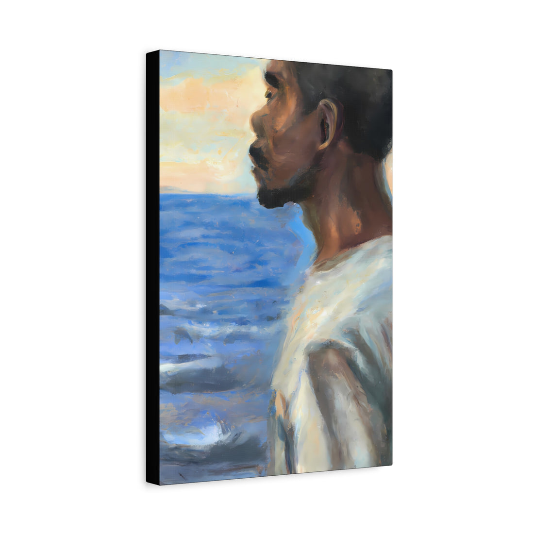 Black Man at Sea, Men Series CANVAS Wall Art